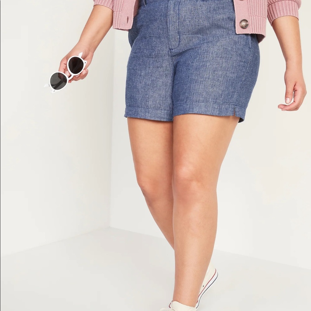 Old Navy hot Ed 5 short chamberbray blue Size 12